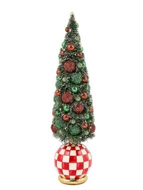 Mackenzie-Childs Check It Out Illuminated Bottle Brush Tree